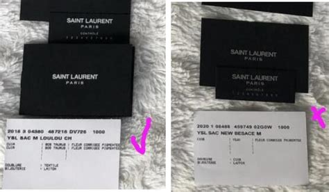 ysl fake vs real|ysl authenticity card.